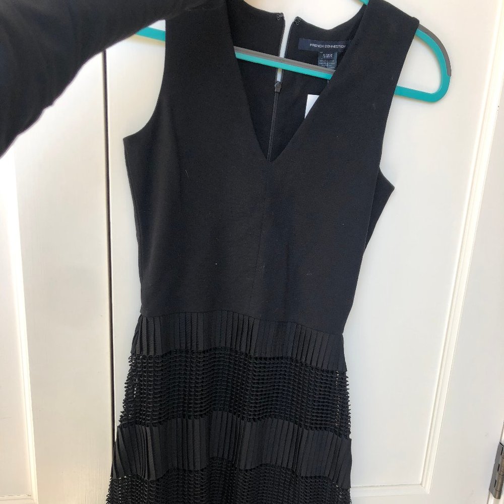 The French Collection Pleat Lace Jersey Mini Dress